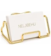 NELJIBEHU Heart Business Card Holder for Desk, Metal Business Card Stand Organizer, Cute Desktop ...