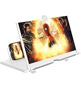 16 Inch Smartphone Screen Magnifier 3D HD Foldable Amplifier Phone Stand with Adjustable Angle Gi...