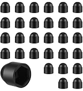30 PCS M6×10mm Hex Head Bolt Covers Caps Bolts and Nuts Dome Plastic Protective Cap Black Hexagonal