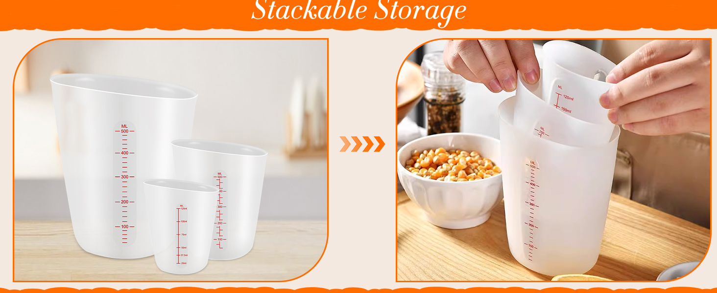 flexible melting measure cups