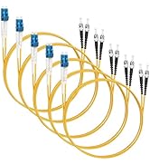 Eardion LC to ST Fiber Patch Cable, 1M (3.28ft) Single Mode Duplex Fiber Jumper 9/125um OS1 LSZH ...