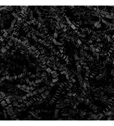 Mefleet 1 LB Crinkle Cut Paper Shred Filler Black Crinkle Paper Shredded Paper for Gift Box - Gif...