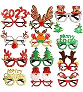 CCINEE Christmas Glasses Frames for Happy New Year Celebration, Holiday Costume Eyewear Supplies ...