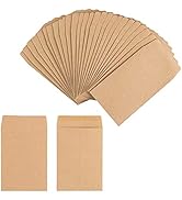 200 Packs Self-Adhesive Small Parts Envelopes Kraft Self Sealing Seed Coin Packets Envelope Stamp...