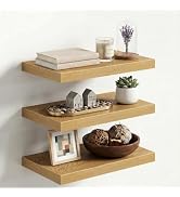 Fun Memories 20 x 12 Inch Deep Floating Shelves, 12 Inch Deep Rustic Wooden Wall Shelves, Extra D...