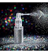 MEICOLY Silver Hair and Body Glitter Spray,25g/0.88OZ,Shinny Sparkle Glitter Spray for Clothes,Lo...