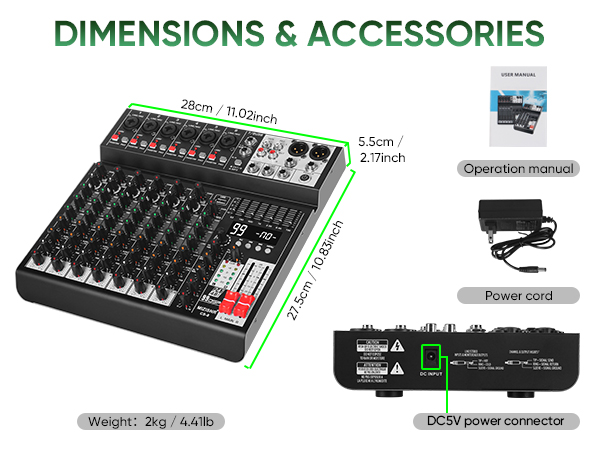 DIMENSIONS & ACCESSORIES