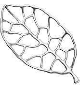 qAp quality art Practical Leaf Vein Dish – Solid 304 Stainless Steel Soap Holder & Decorative Ser...