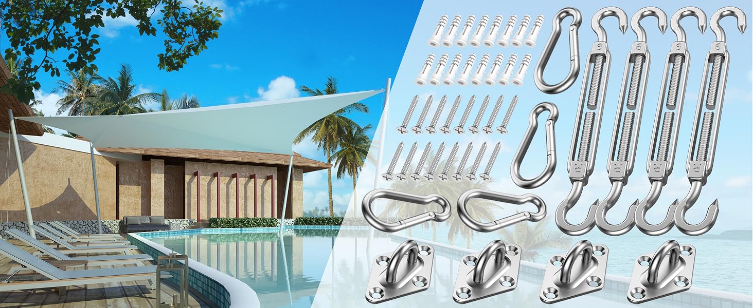 Sun Shade Sail Hardware Kit