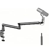 Microphone Arm,Desk Adjustable Mic Boom Arm Stand 360° rotation,With booster pole, without microp...