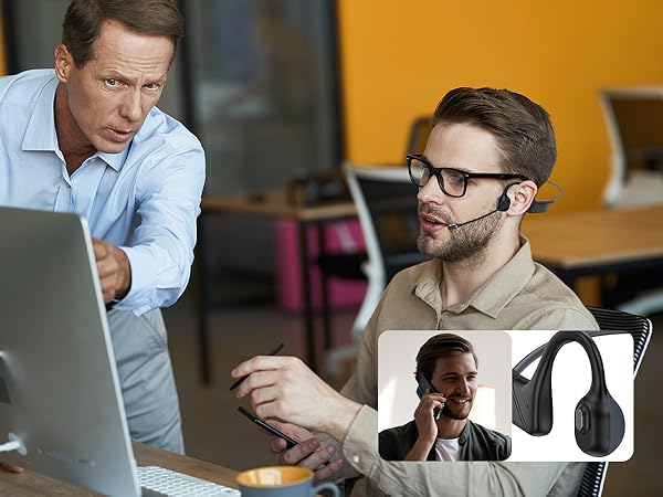 bone conduction headphones with microphone