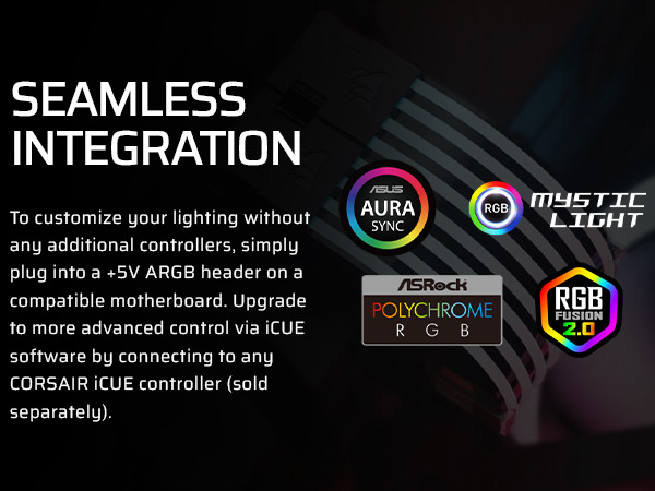 ARGB header, iCUE, rgb psu cable, rgb cable