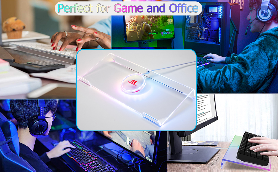womier clear keyboard keyboard and mouse riser acrylic computer stand typing stand keyboard drawer
