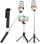 XIHAMA Selfie Stick Tripod,3 in 1 Extendable Selfie Stick with Wireless Remote,Portable Phone Tri...