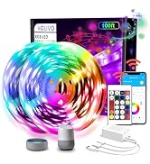 VOLIVO LED Strip Lights WiFi 100 FT, Compatible with Alexa and Google Assistant, 2 Rolls of 50ft ...