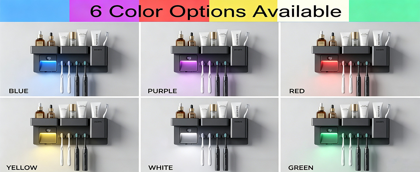 Toothbrush Holders Magnetic Motion Sensor Light Design