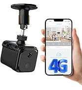 Cellular Security Camera Wireless, No WiFi Security Camera Indoor, 4G LTE Home/Office Cam with Au...