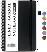 LEAGIM Lined Spiral Journal Notebook for Women & Men, College Ruled Hardcover Notebook for Work &...