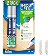 Grout Pen Light Grey Tile Paint Marker: Waterproof Grout Paint, Tile Grout Colorant and Sealer Pe...