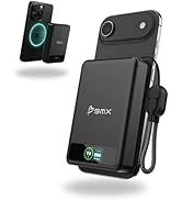SolidSafe 10K Magnetic Power Bank, Black, Qi2 Certified 15W Wireless Charger, LCD Display, Solid-...