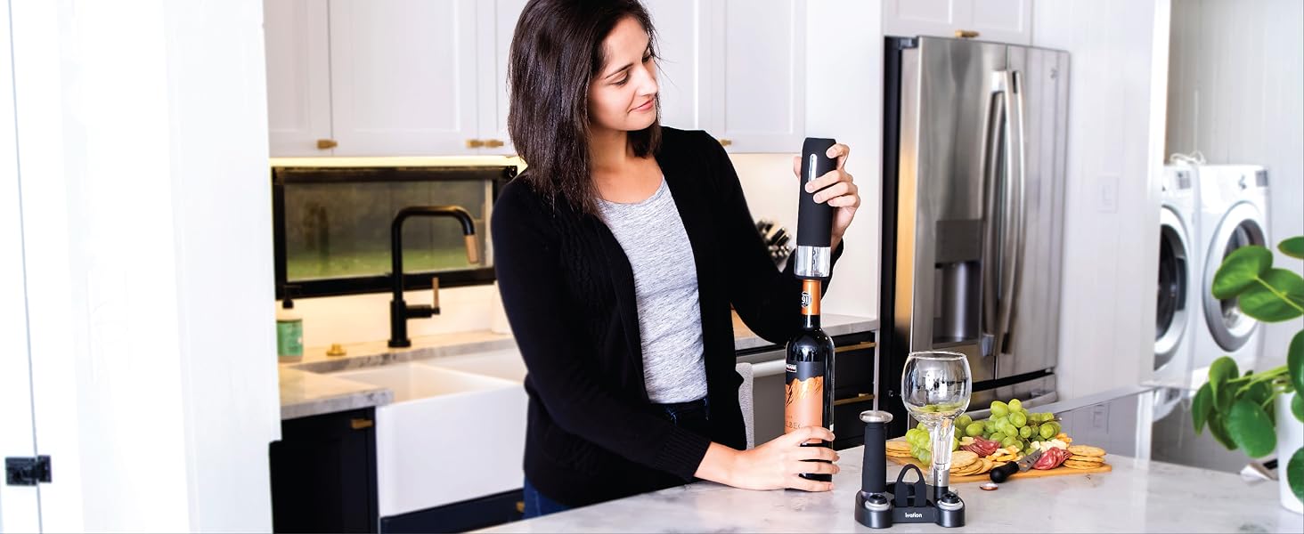 Relax and enjoy, just one touch opens any bottle.
