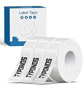 TYPONOS P21 Label Maker Tape Black on Clear 14x40mm(0.55"x1.57"), Adapted NELKO P21 Label Printer...