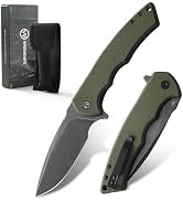 VIRENKNIFE Pocket Knife,3.75" D2 Steel Blade Folding Knife with G10 Handle,Pocket Clip ,EDC Knife...