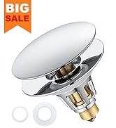 ???????????? Universal Bathroom Sink Stopper - 1.1~1.5" Sink Drain Stopper, Full-Size Bounce Bull...