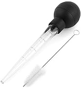 HAOHIZE Turkey Baster Syringe with Cleaning Brush, Glass Large Turkey Baster for Cooking Turkey O...