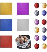 PABCK 500 Pcs 5 Colors Chocolate Candy Wrappers Aluminium Foil Wrapping Papers Square Sweets Loll...