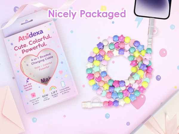 beaded charging cord