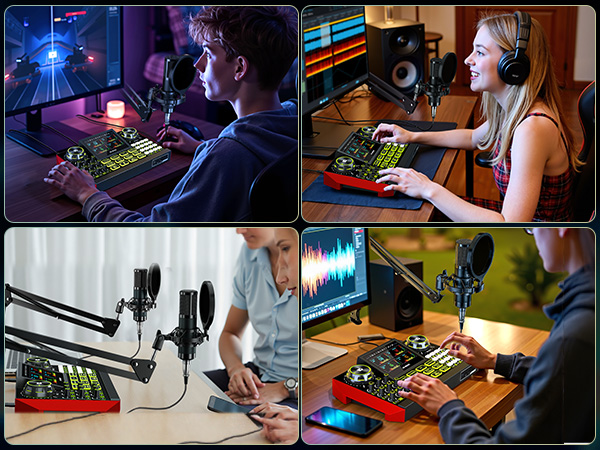 soundboard sound board for streaming interface for recording music sound mixer audio mixer