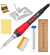 Soldering Iron Kit, 60W 120V Digital LED Display 5-in-1, Solder Wire, Flux Rosin Paste, Mini Stan...