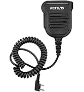 Retevis Heavy Radio Microphone,IP54 Waterproof Shoulder Mic,Police Walkie Talkie Mic,for RT22 H77...