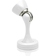 Door Stoppers Magnetic Door Stops White Brushed Stainless Magnet Door Stopper Heavy Duty Floor Wa...