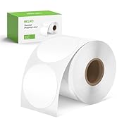 Nelko Genuine 2 Inch White Circle Thermal Stickers Labels, Compatible with Nelko PL70E Label Prin...