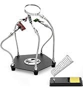 WUWEOT Helping Hands Soldering Station, PCB Holder with Soldering Iron Stand, 3X Magnifying Glass...