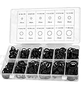 KEWAYO 300 Piece Rubber O Rings Kit, Set of 12 Different Sizes, with See-Through Divided Organize...