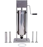 Donext 11Lb/5L Sausage Stuffer, Stainless Steel Vertical Sausage Stuffer, 2 Speeds, 4 Filling Tub...