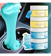 COLORCORAL 4 Pack Car Cleaning Gel Reusable Auto Slime Cleaner Dust Cleansing Gels,Vehicle Interi...