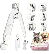 RGIMF 2-in-1 Dog Nail Grinder & Dog Nail Clippers Trimmers for Large Medium Small Dogs Cats Pets ...