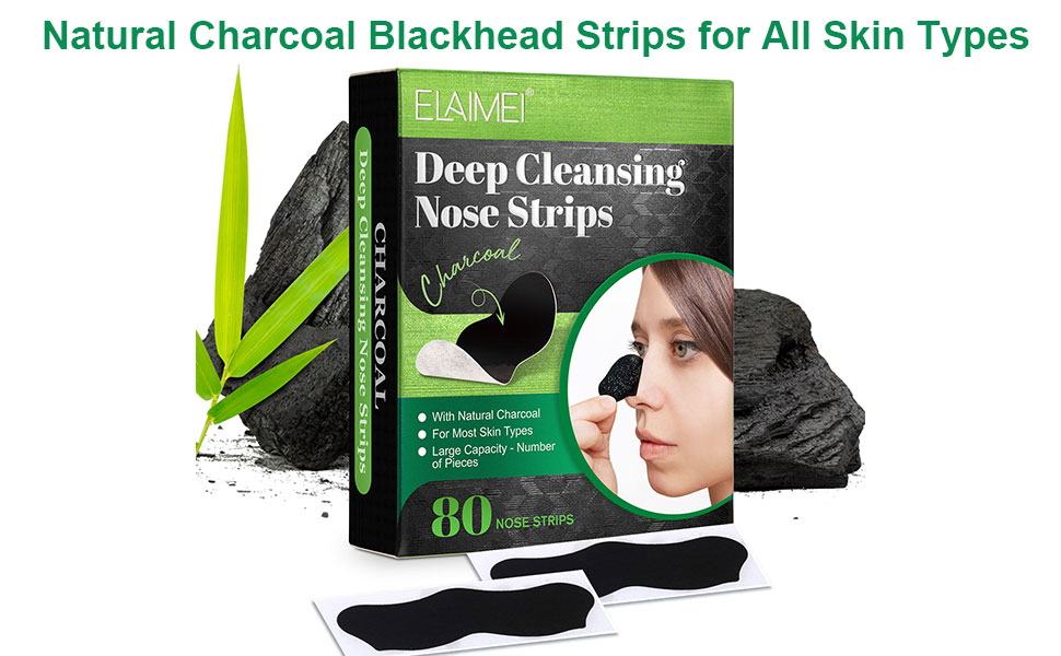 Nose Pore Strips Blackhead Remover strip Charcoal Deep Cleansing Pore Strips for Nose Face