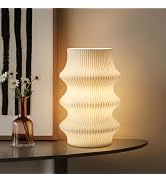 RONDURE Modern Ceramic Decorative Table Lamp Living Room Bedroom Bedside | Handcrafted Unique War...