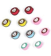 RALAN 5 Pairs Colorful Coffee Cup Series Silicone Thumb Grip Caps Compatible with Nintendo Switch...