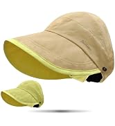 Women's Ultra - Light Foldable Sun Hat with UPF Protection - Double - Sided Dual - Color, Open - ...
