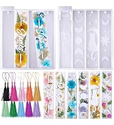 LET'S RESIN Bookmark Resin Molds Silicone 1.5'' Wide, Blank and Cat Moon Pattern Silicone Bookmar...