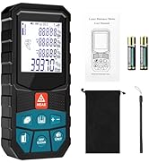 Laser Measure, Laser Measurement Tool, Digital Laser Distance Meter with Real-Time Angle, M/in/Ft...