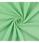 Q&J Fabric Co. Mesh Athletic Jersey Fabric by The Yard 3 Yards Mint Green | Breathable Quick Dryi...