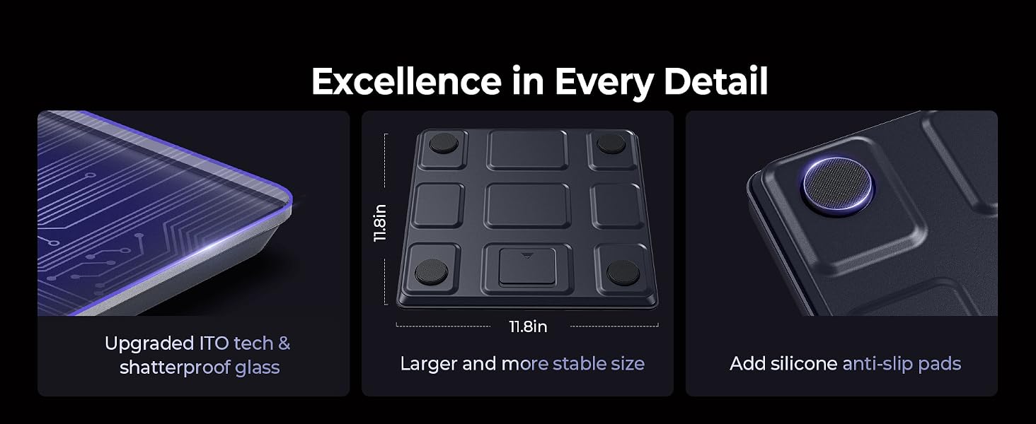 Professional Smart Scale for Body Weight, BMI, Body Fat, Muscle Mass
