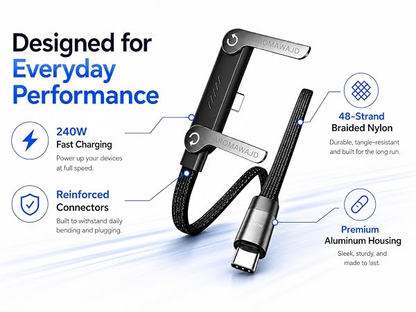 240w Braided Fast Charge Cable